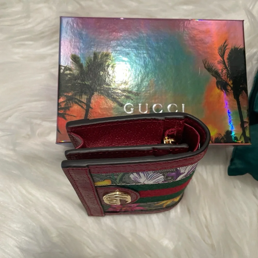 Gucci Ophidia Floral Card Holder Wallet - Picture 5 of 9